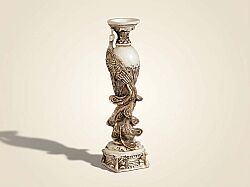 TAVUSKUSLU TEKLI MUMLUK KREM-GOLD 7x29cm (HYK855) - KERVAN