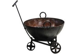 TEKERLEKLI MANGAL 66x66x55cm TK-13120-TK-013058-TK-012951-7067-RST-6406-9567-12341-TK-13058 - BAHÇE AKSESUARI
