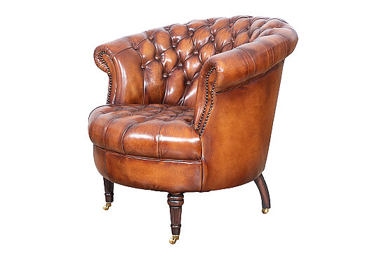TEKLİ KOLTUK DERİ KAHVE 83x83x79cm 986-1D B102 - 3