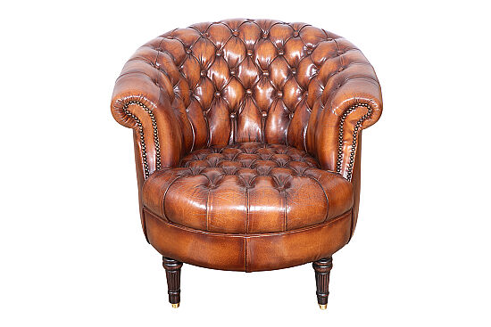 TEKLİ KOLTUK DERİ KAHVE 83x83x79cm 986-1D B102 - 2