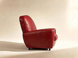 TEKLİ KOLTUK DERİ KIRMIZI 92x88x84cm S0255-1D B264 NEW ROYAL ROUGE - 2
