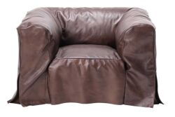 TEKLİ KOLTUK DERİ KOLTUK KAHVE 94x110x67cm RS595-1 - KOLTUK TEKLİ-BERJER
