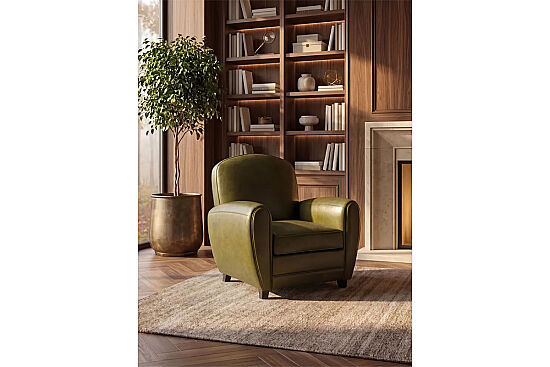 TEKLİ KOLTUK DERİ YEŞİL 92x88x84cm S0255-1D B27 BRITAIN GREEN - 4