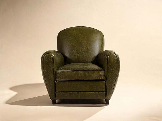 TEKLİ KOLTUK DERİ YEŞİL 92x88x84cm S0255-1D B27 BRITAIN GREEN - 1