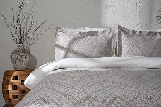 TEO PİKE-YATAK ÖRTÜSÜ 240x250 3 PRC KAHVE - 1