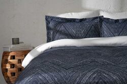 TEO PİKE-YATAK ÖRTÜSÜ 240x250 3 PRC LACİVERT - KERVAN