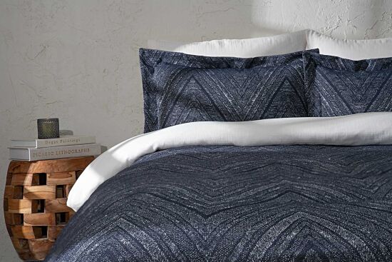 TEO PİKE-YATAK ÖRTÜSÜ 240x250 3 PRC LACİVERT - 1