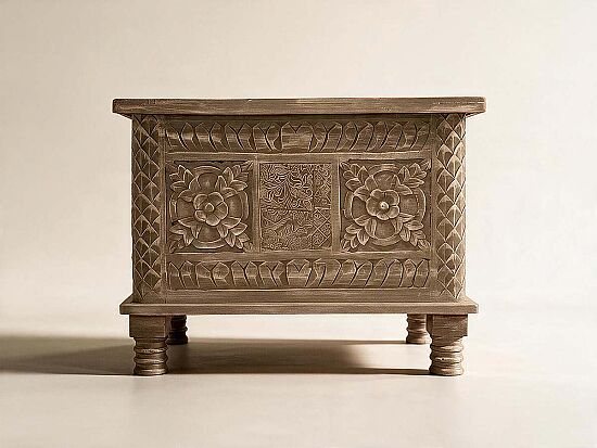 TK-10997-TK-011151 SANDIK-SEHPA GRI 40x65x50cm - 1