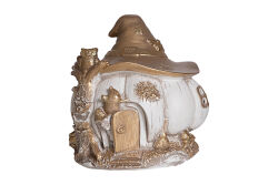 TOMBUL SEVİMLİ EV 18X18 CM KREM-GOLD (YLBŞ) - KERVAN