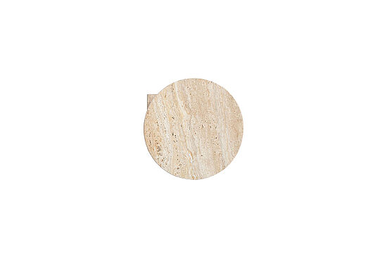 TRAVERTEN YAN SEHPA ANTİK ALTIN 30X30X50 CM 45853-S - 2