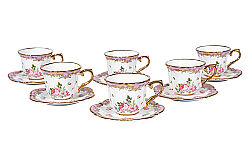 TÜRK KAHVESİ FİNCAN TAKIMI 6'LI 90cc ( L2799-27XJZ ) - TÜRK KAHVESİ FİNCANI