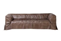 ÜÇLÜ DERİ KOLTUK KAHVE 94x230x67cm RS595-3 - KOLTUK ÜÇLÜ