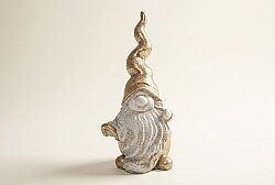 UZUN ŞAPKALI NOEL BABA GOLD-KREM 7x15cm HYK1036 (YLBŞ) - KERVAN
