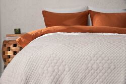 VALERYS YATAK ÖRTÜSÜ ÇK. 240X250 CM KREM-BEJ - KERVAN