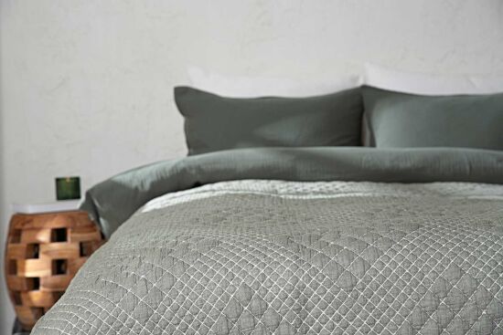 VALERYS YATAK ÖRTÜSÜ ÇK. 240X250 CM KREM-HAKİ - 1