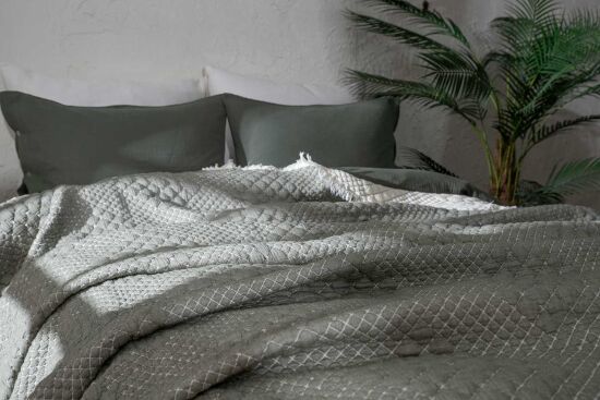 VALERYS YATAK ÖRTÜSÜ ÇK. 240X250 CM KREM-HAKİ - 3