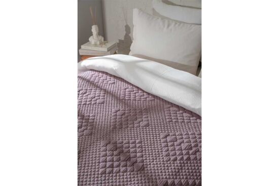 VALERYS YATAK ÖRTÜSÜ ÇK. 240X250 CM KREM-MOR - 5