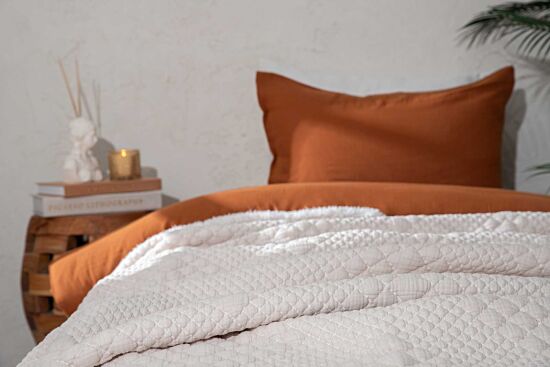 VALERYS YATAK ÖRTÜSÜ TK. 160X240 CM KREM-BEJ - 2