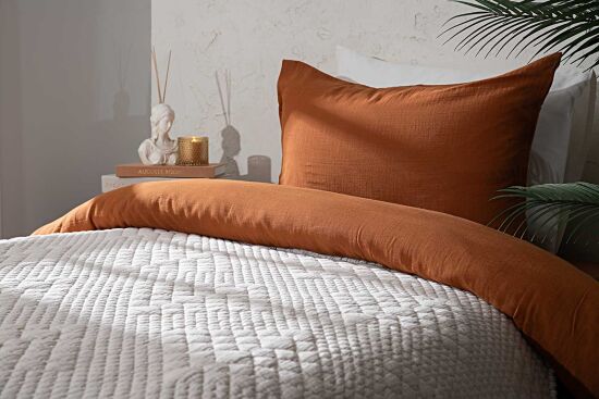 VALERYS YATAK ÖRTÜSÜ TK. 160X240 CM KREM-BEJ - 5