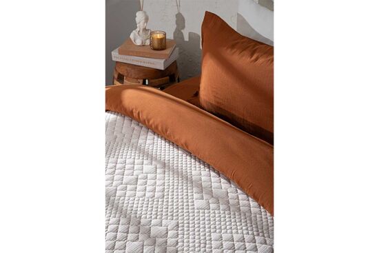 VALERYS YATAK ÖRTÜSÜ TK. 160X240 CM KREM-BEJ - 6