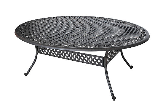 VERDE HS2014DIN/9T YEMEK MASASI OVAL KAHVE 200x152x74cm 611ABT - 2