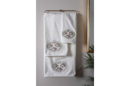 WANESSA 50X90 CM HAVLU KREM - 5