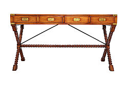 WELLİNGTON ÇALIŞMA MASASI 4 ÇEKMECELİ KAHVE 78x60x140cm WD 13 WL - KERVAN