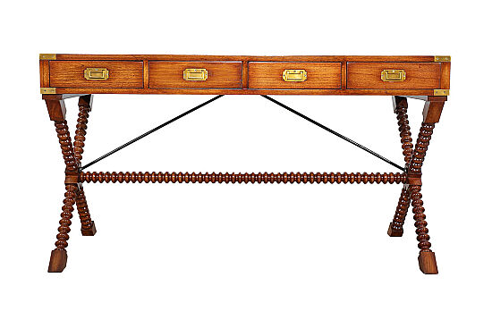 WELLİNGTON ÇALIŞMA MASASI 4 ÇEKMECELİ KAHVE 78x60x140cm WD 13 WL - 1