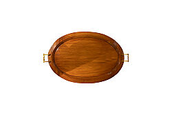 WELLİNGTON TEPSİLİ SEHPA 72x49x78cm 0T 028 WL - OVAL - 4