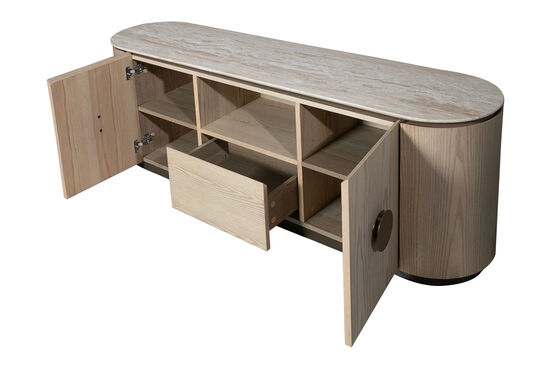 WHEAT TV ÜNİTESİ 2 KAPILI 1 ÇEKMECELİ NATURAL BEJ MERMER 40x160x60cm TS231009_BGL