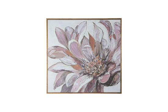 YAĞLI BOYA DOKULU ÇİÇEK-1 TABLO GOLD 80X80 CM - 1