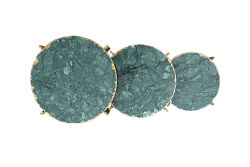 YAN SEHPA 3 LÜ MERMERLİ 45x45x56cm-40x40x51cm-35x35x46cm QS20401-L-M-S - 2