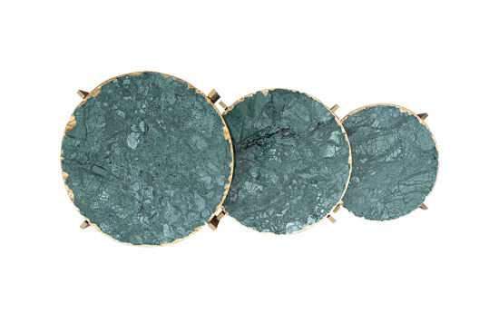 YAN SEHPA 3 LÜ MERMERLİ 45x45x56cm-40x40x51cm-35x35x46cm QS20401-L-M-S - 2