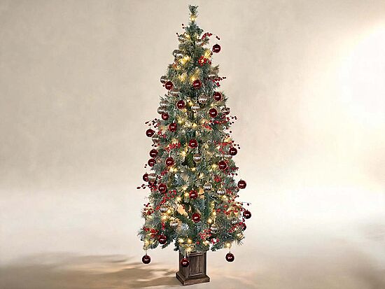 YILBAŞI ÇAM AĞACI -SÜSLEME APARATLARI İLE -180CM - ML-0124A ( Ledli ) - 1